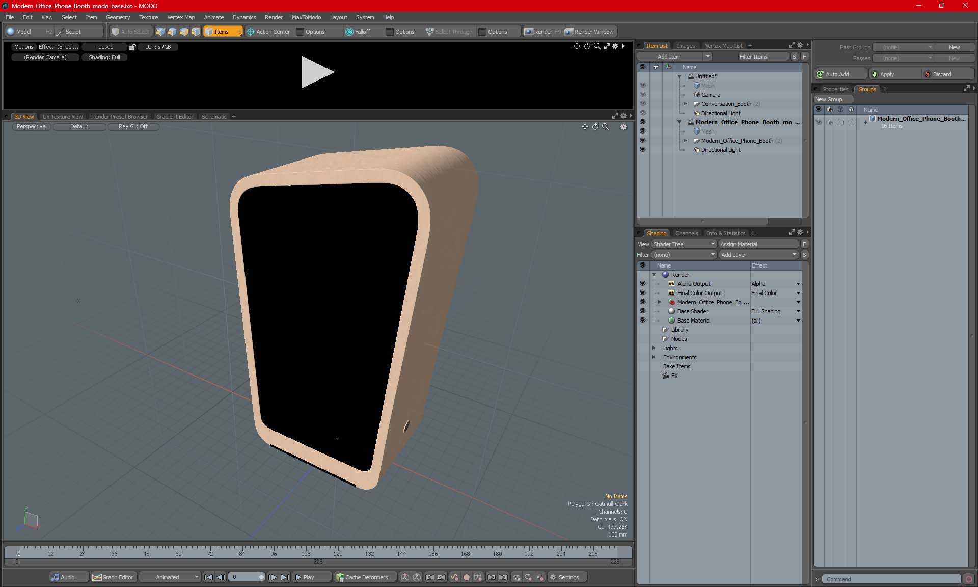 3D model Modern Office Phone Booth
