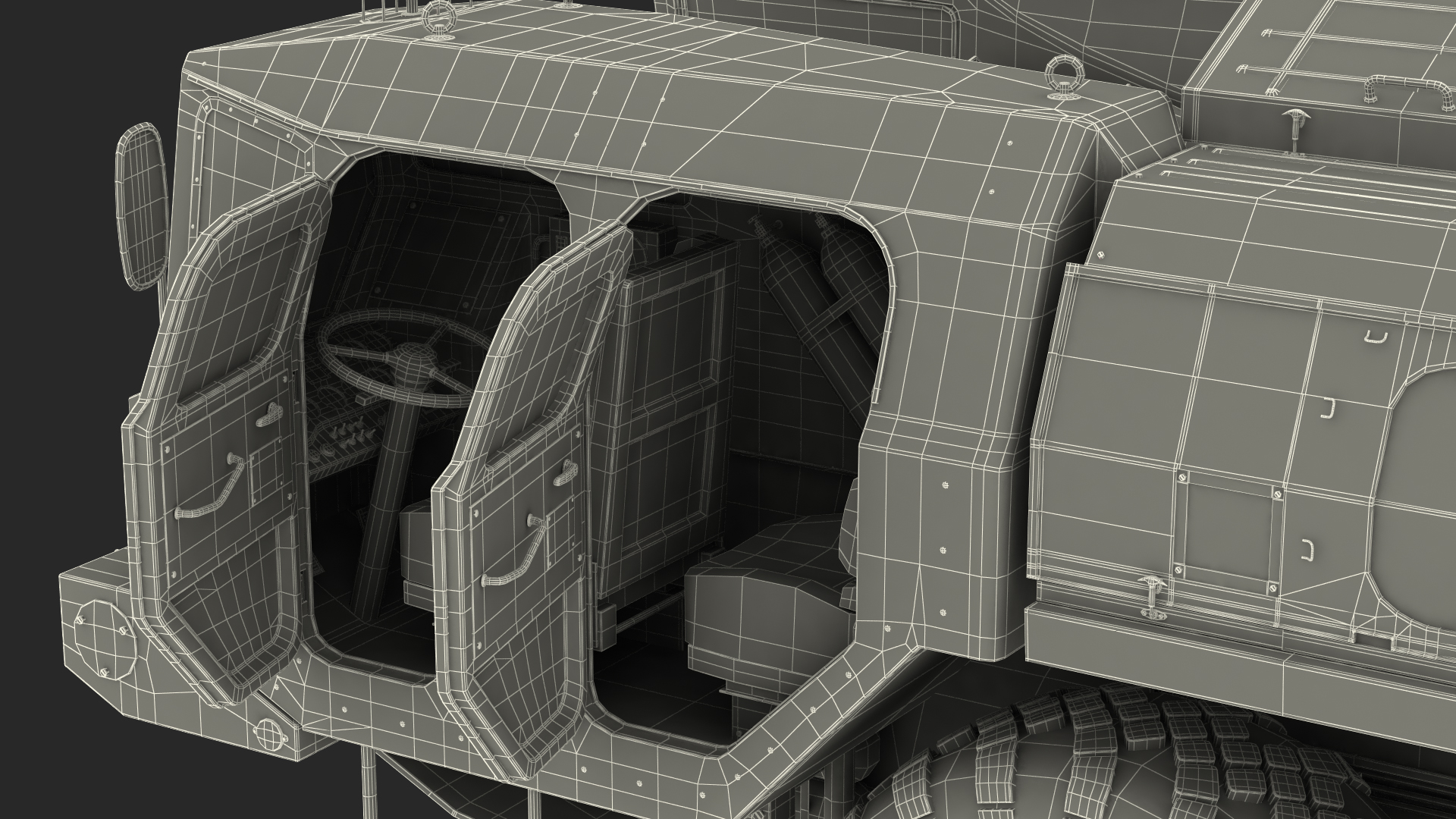 MAZ 7410 with Semi Trailer Green Rigged 3D model