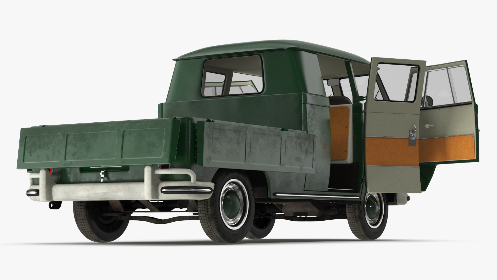 Vintage Volkswagen Type 2 Pickup 3D