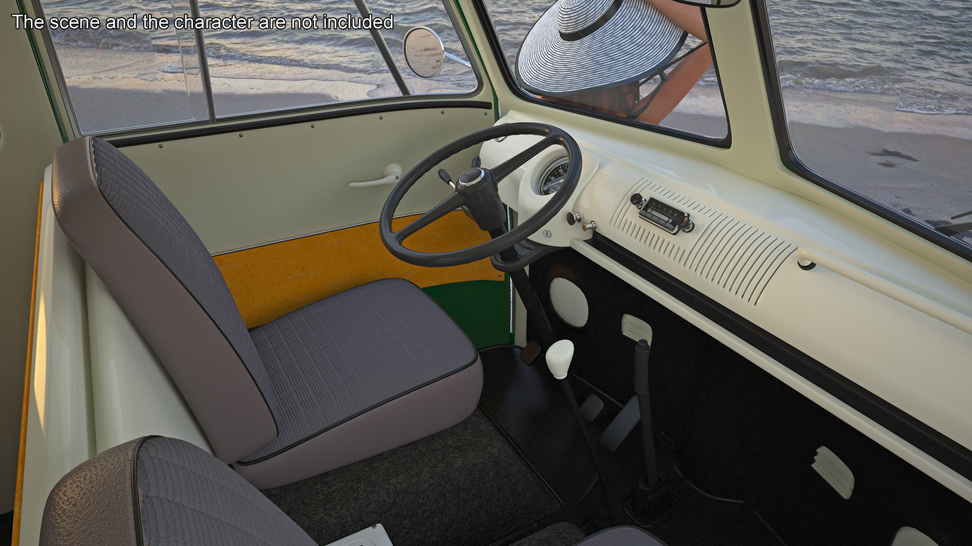 Vintage Volkswagen Type 2 Pickup 3D