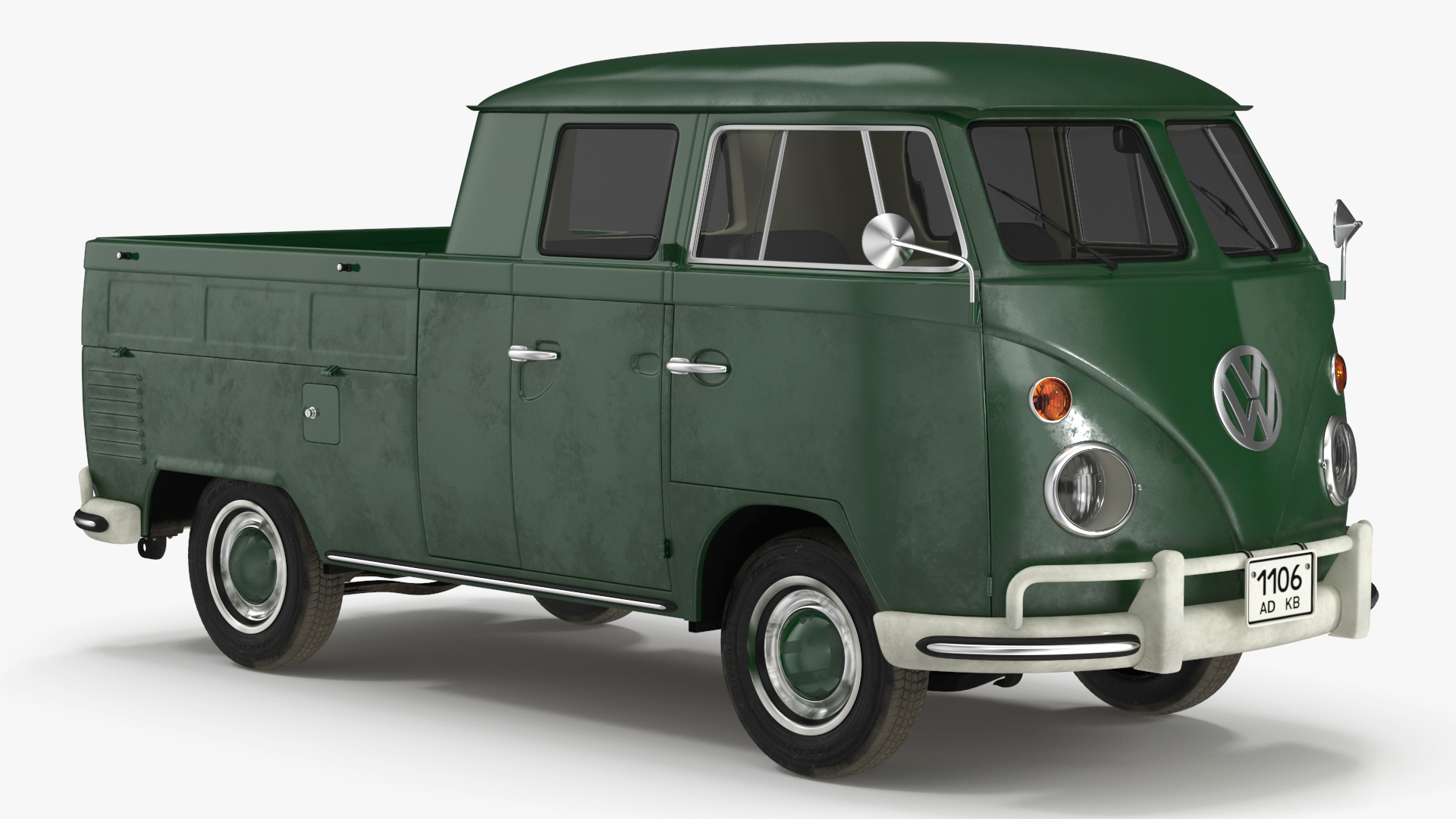 Vintage Volkswagen Type 2 Pickup 3D