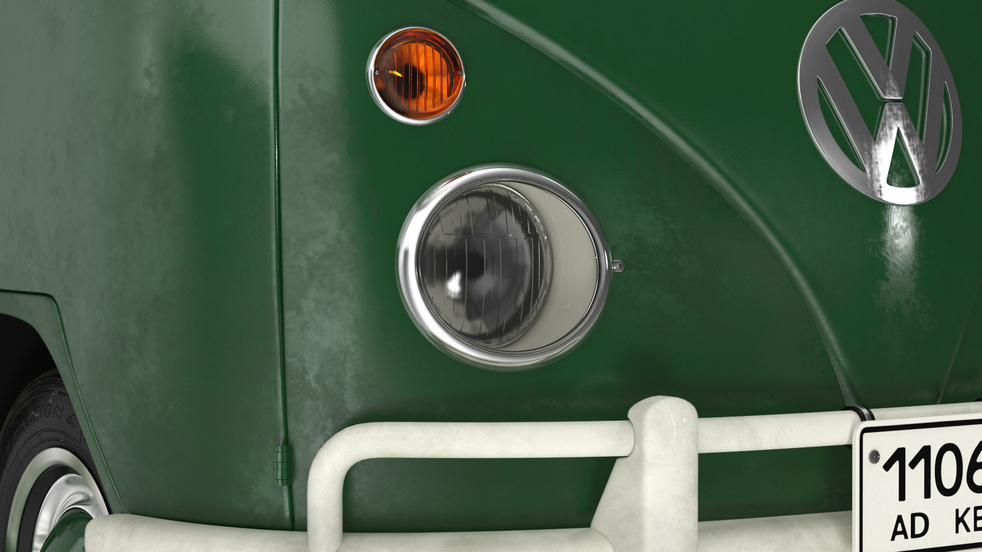 Vintage Volkswagen Type 2 Pickup 3D