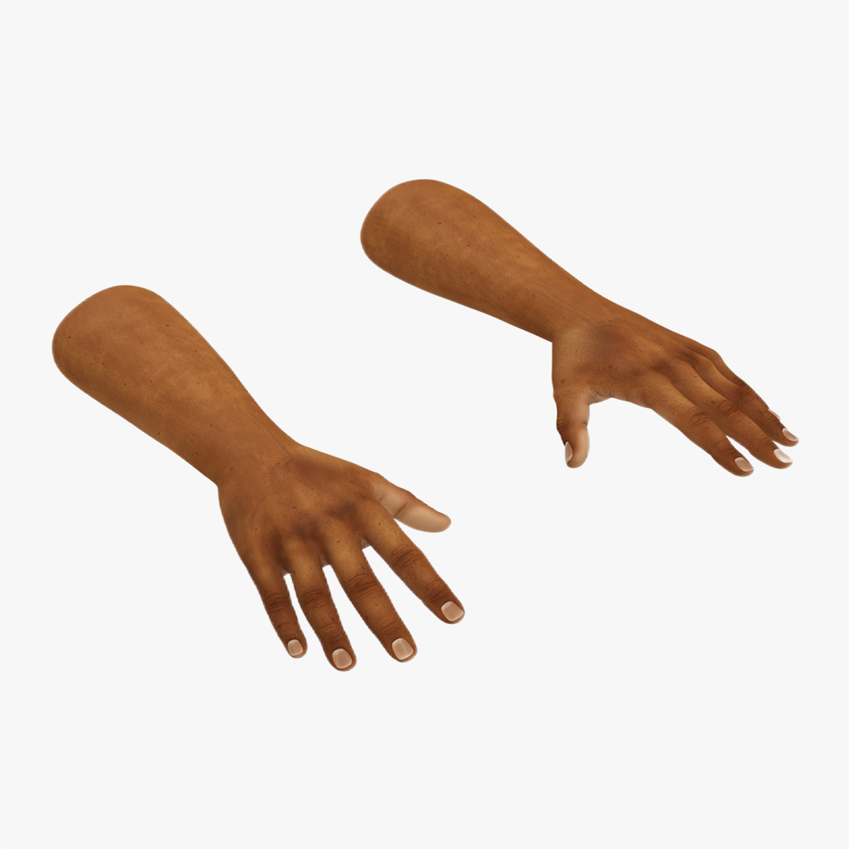 3D African Man Hands Rigged for Cinema 4D model