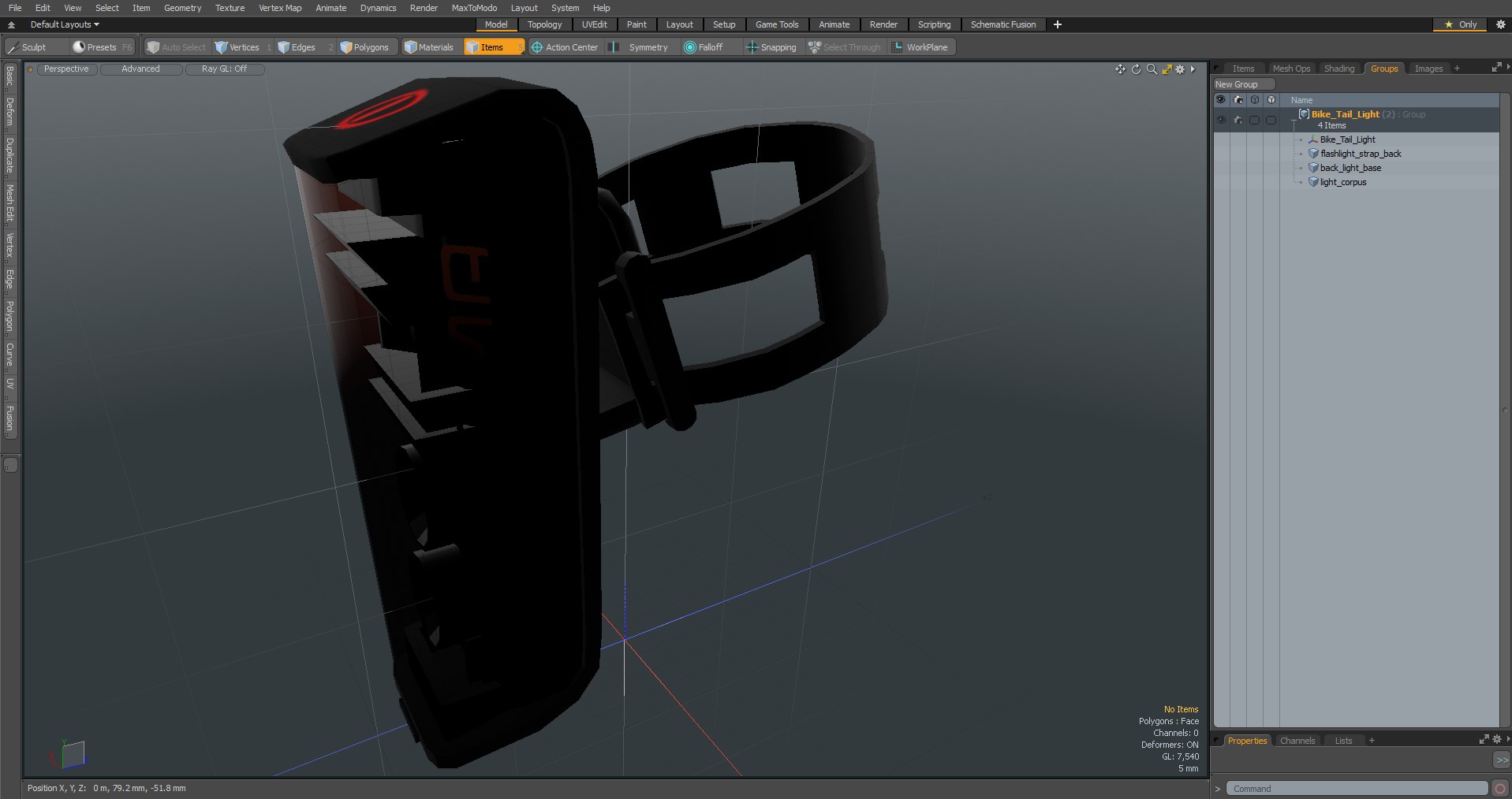 3D model Bike Tail Light