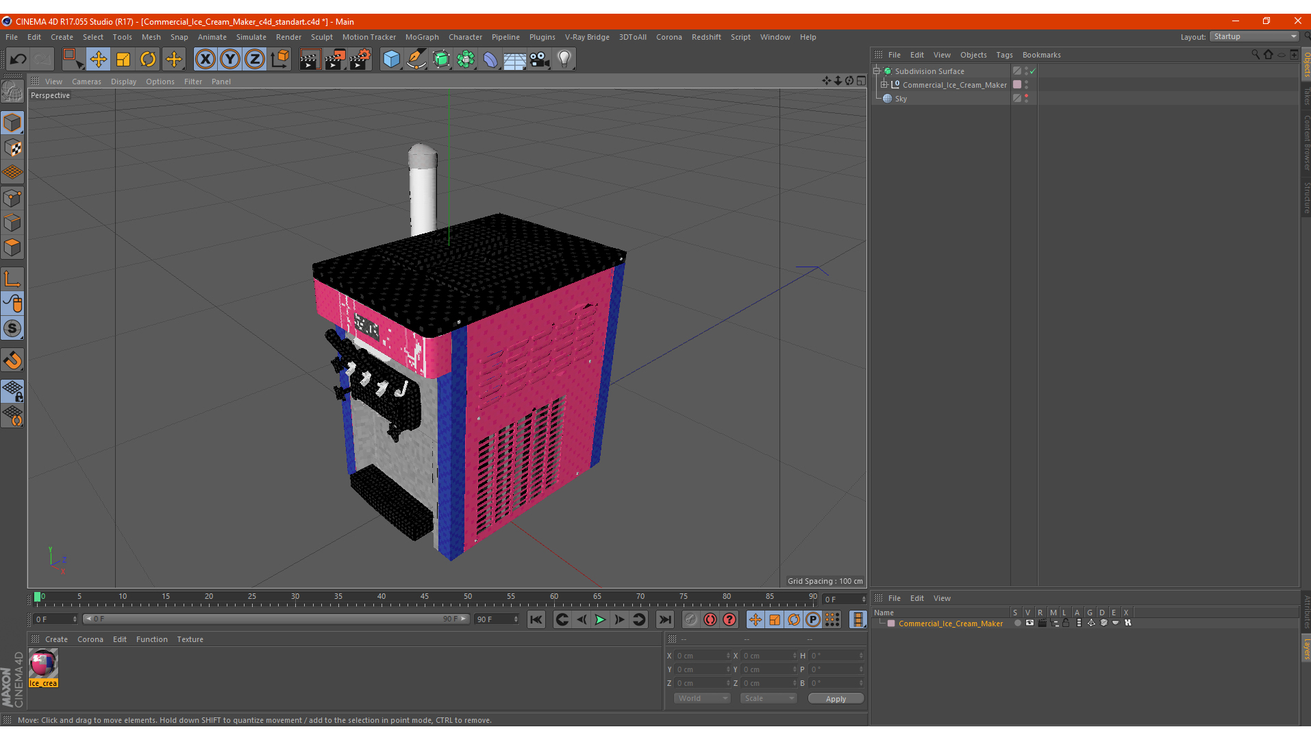 3D Commercial Ice Cream Maker
