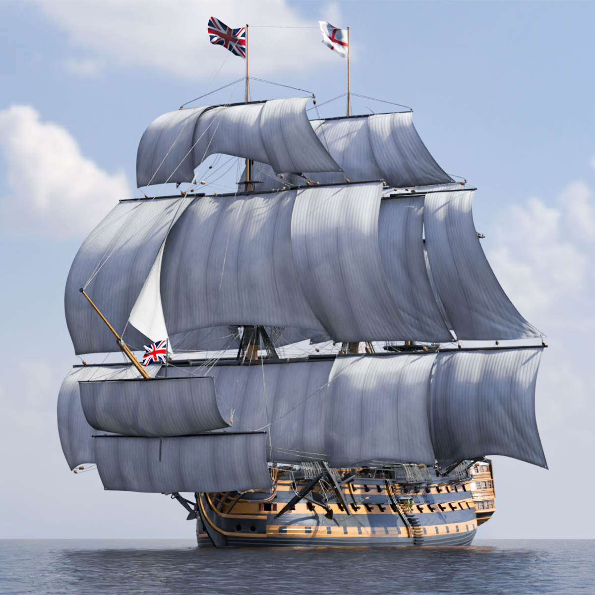HMS Victory Royal Navy Warship Simplified