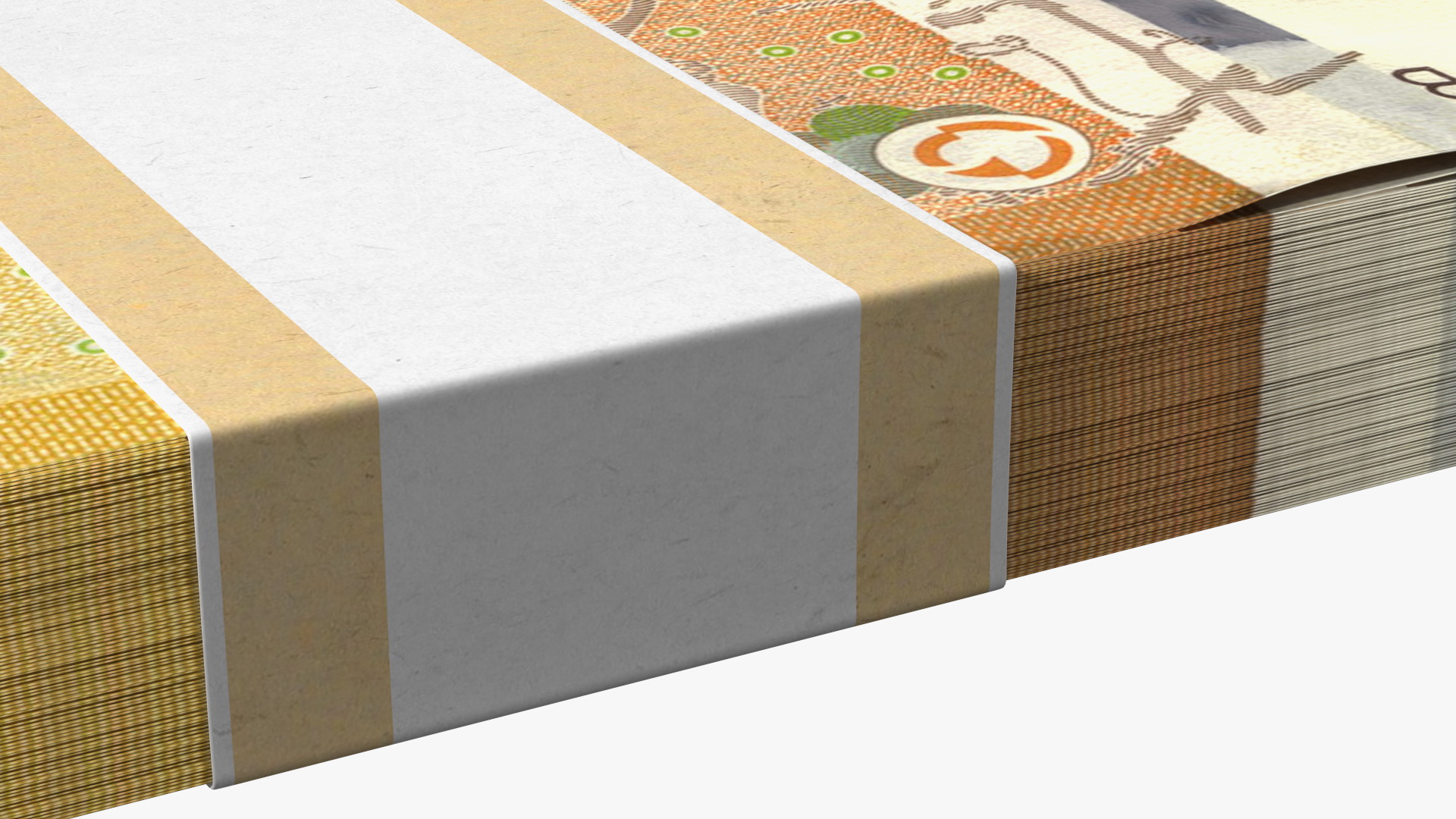3D South Korean 50000 Won Banknote Bundle model
