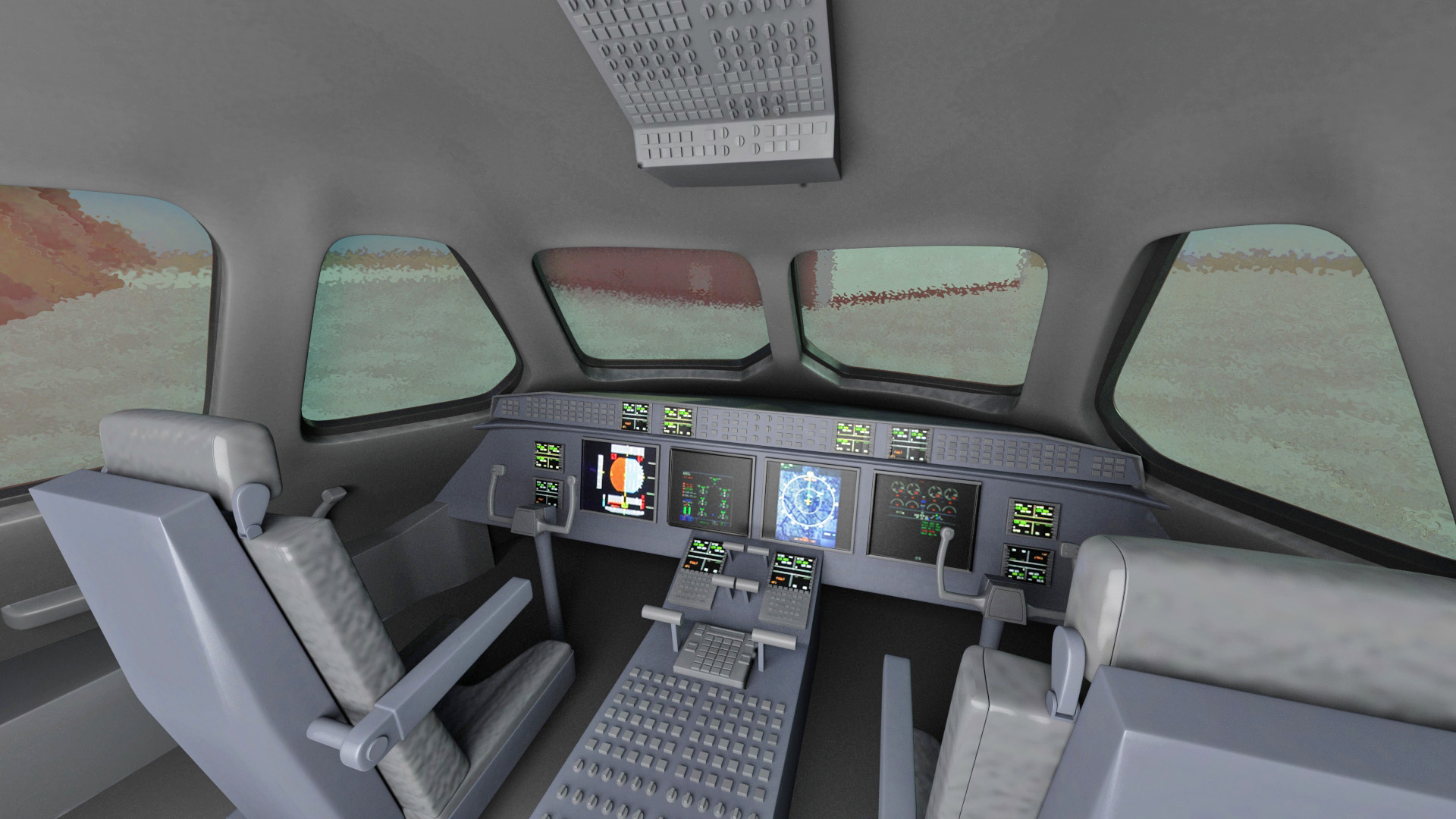 Forklift Loads Cargo to the Airbus Atlas Military Transport Green Rigged 3D