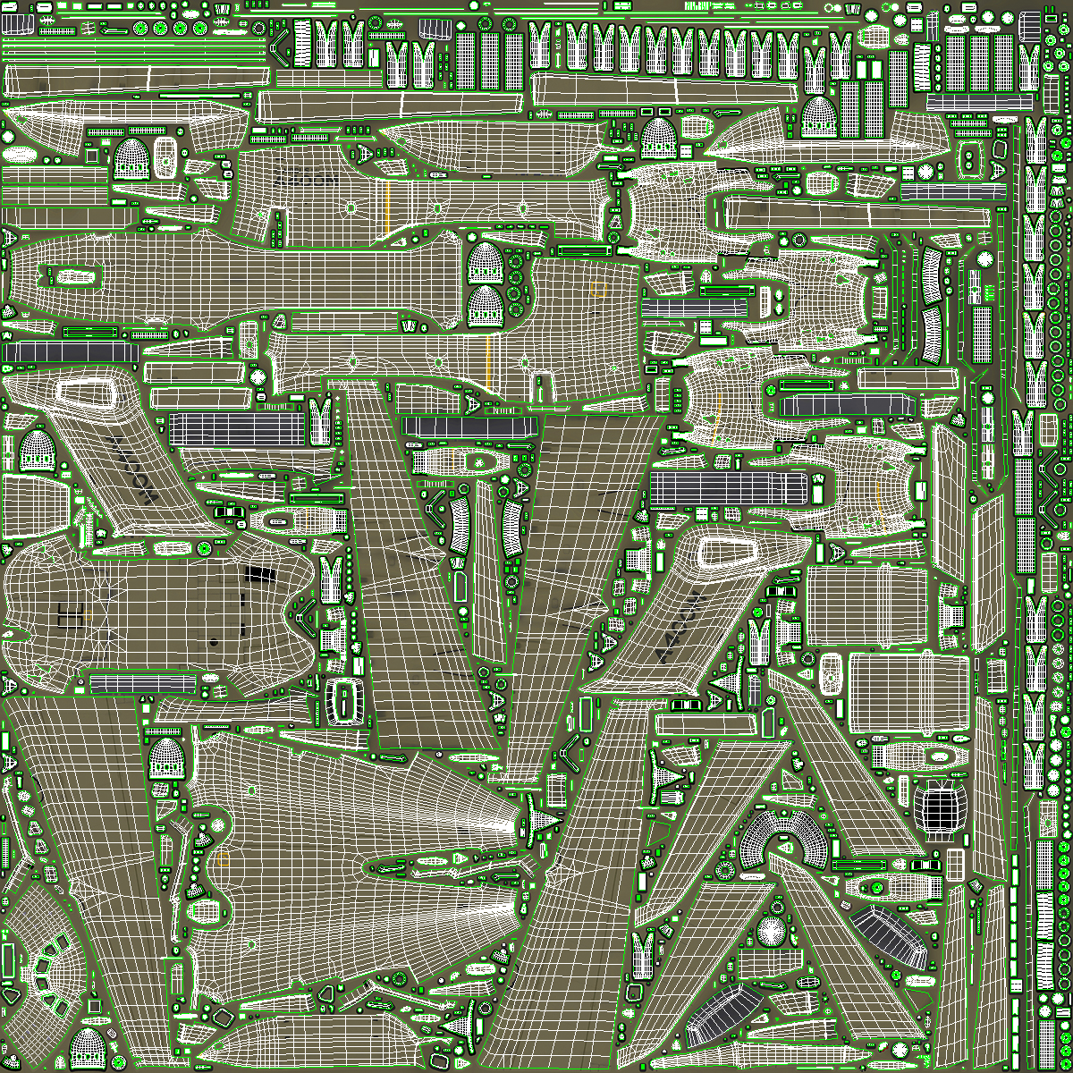 Forklift Loads Cargo to the Airbus Atlas Military Transport Green Rigged 3D