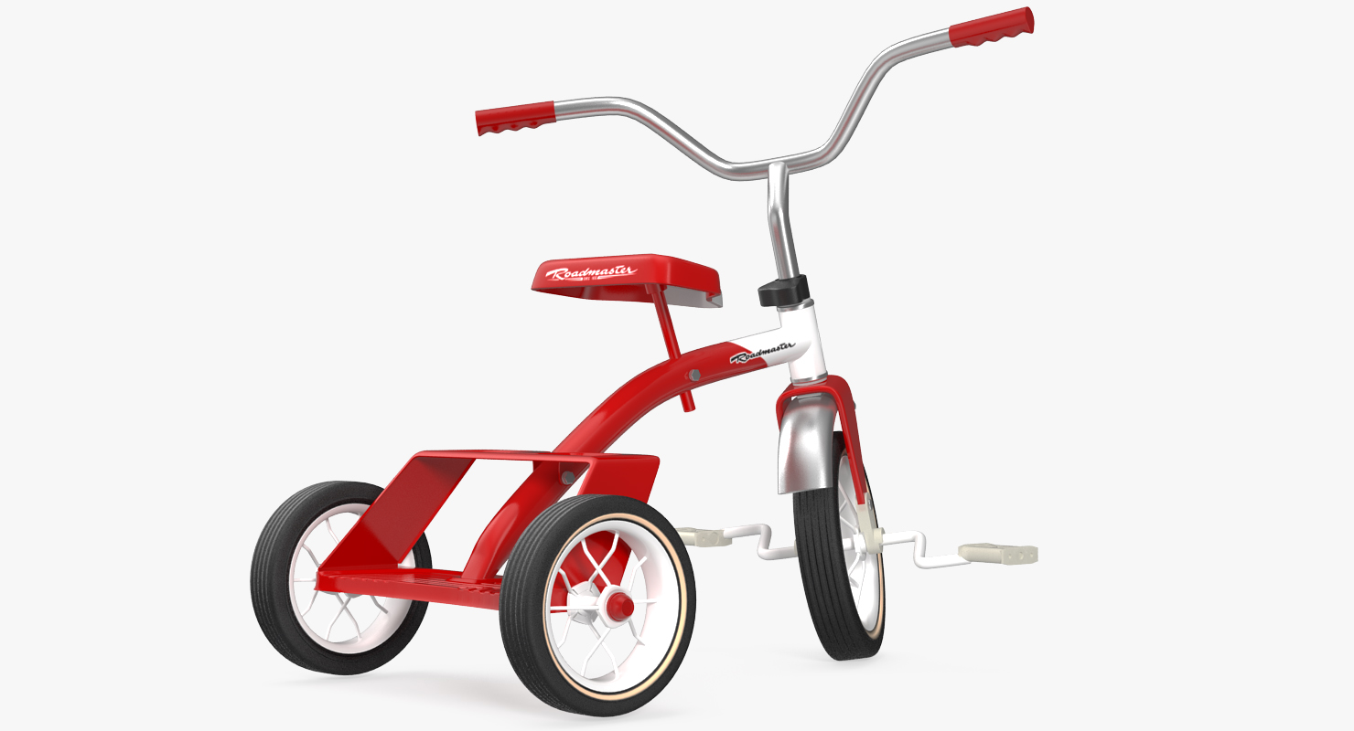 Vintage Red Trike Rigged 3D model