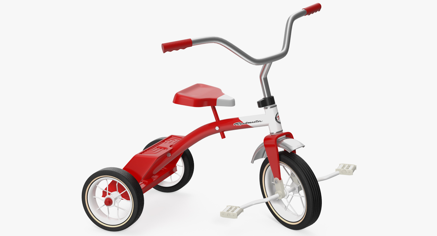 Vintage Red Trike Rigged 3D model