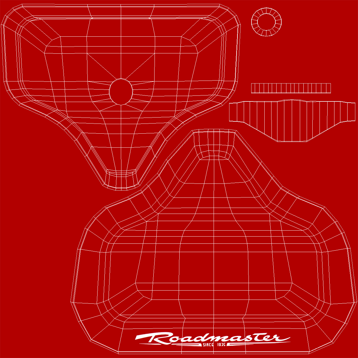 Vintage Red Trike Rigged 3D model