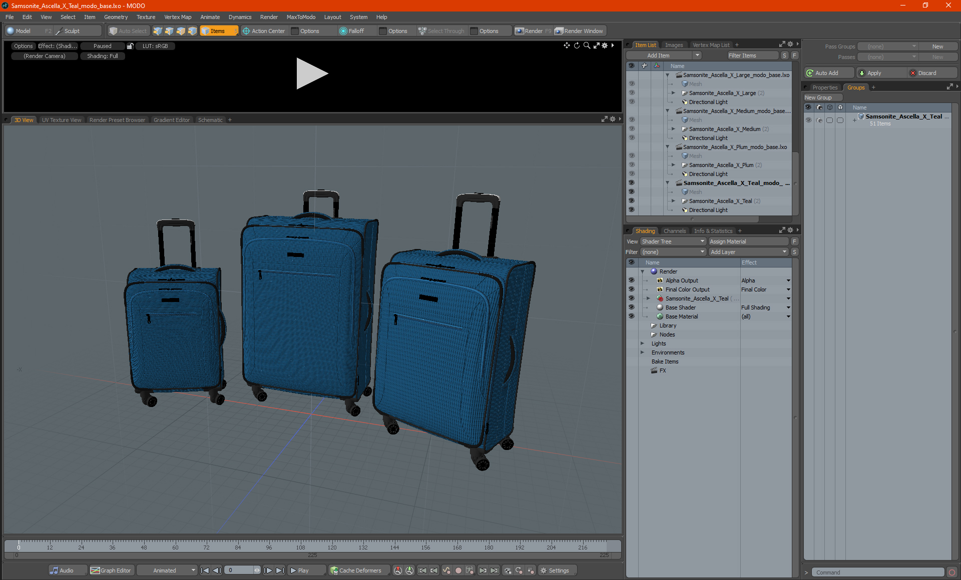 Samsonite Ascella X Teal 3D model