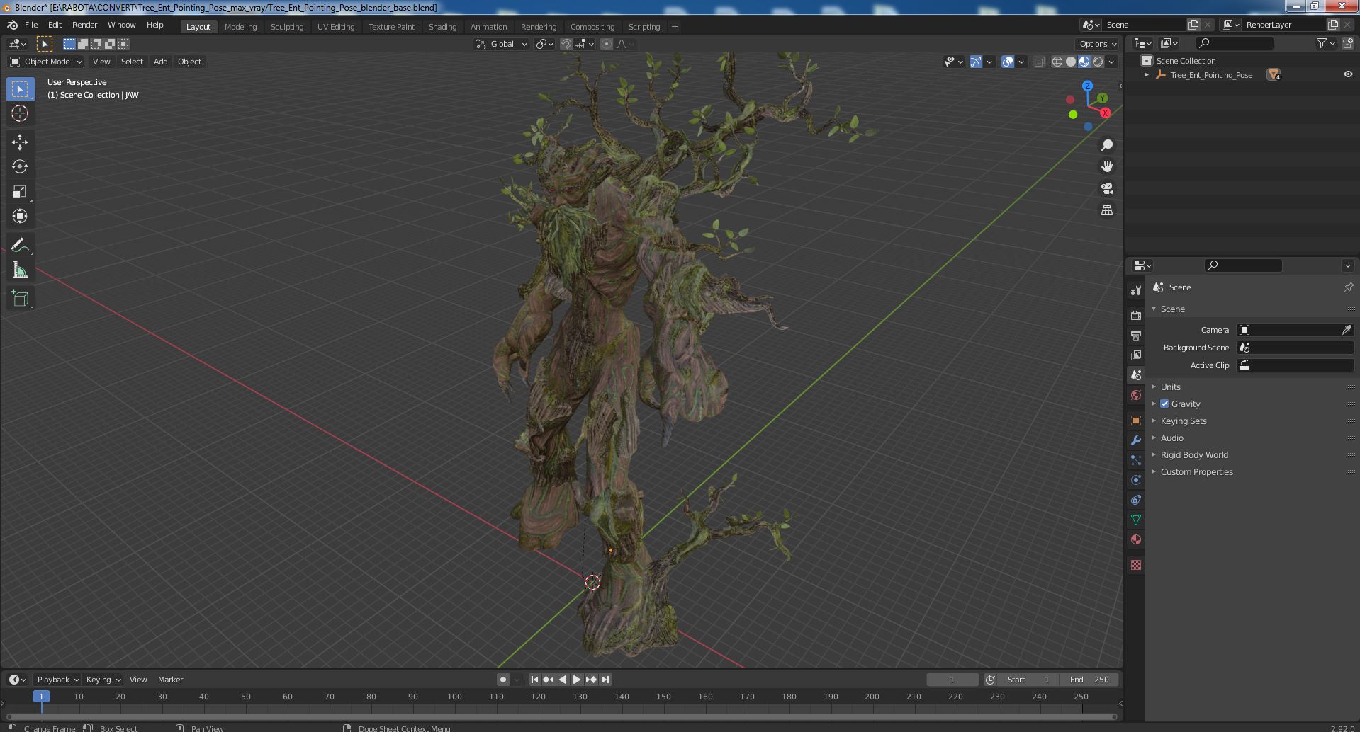 Tree Ent Pointing Pose 3D