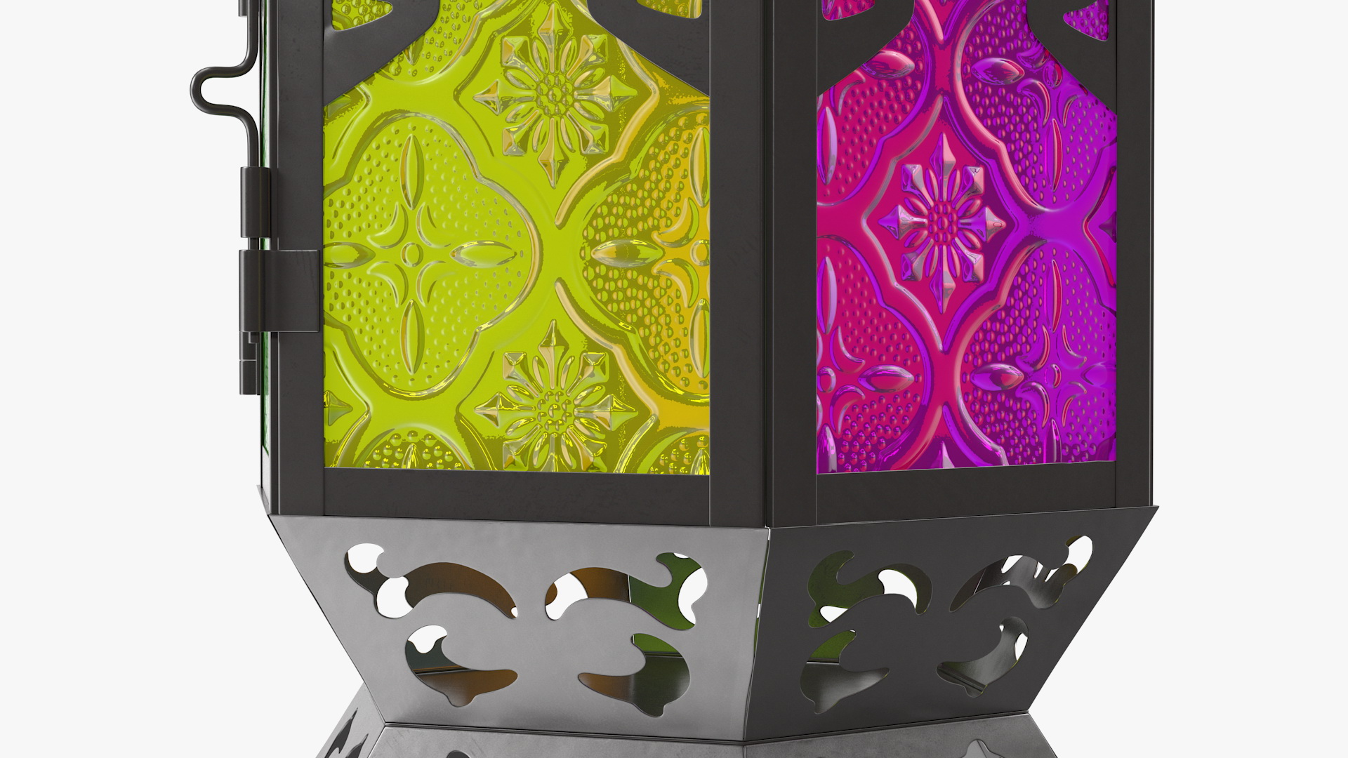 3D Multi-Coloured Moroccan Lantern