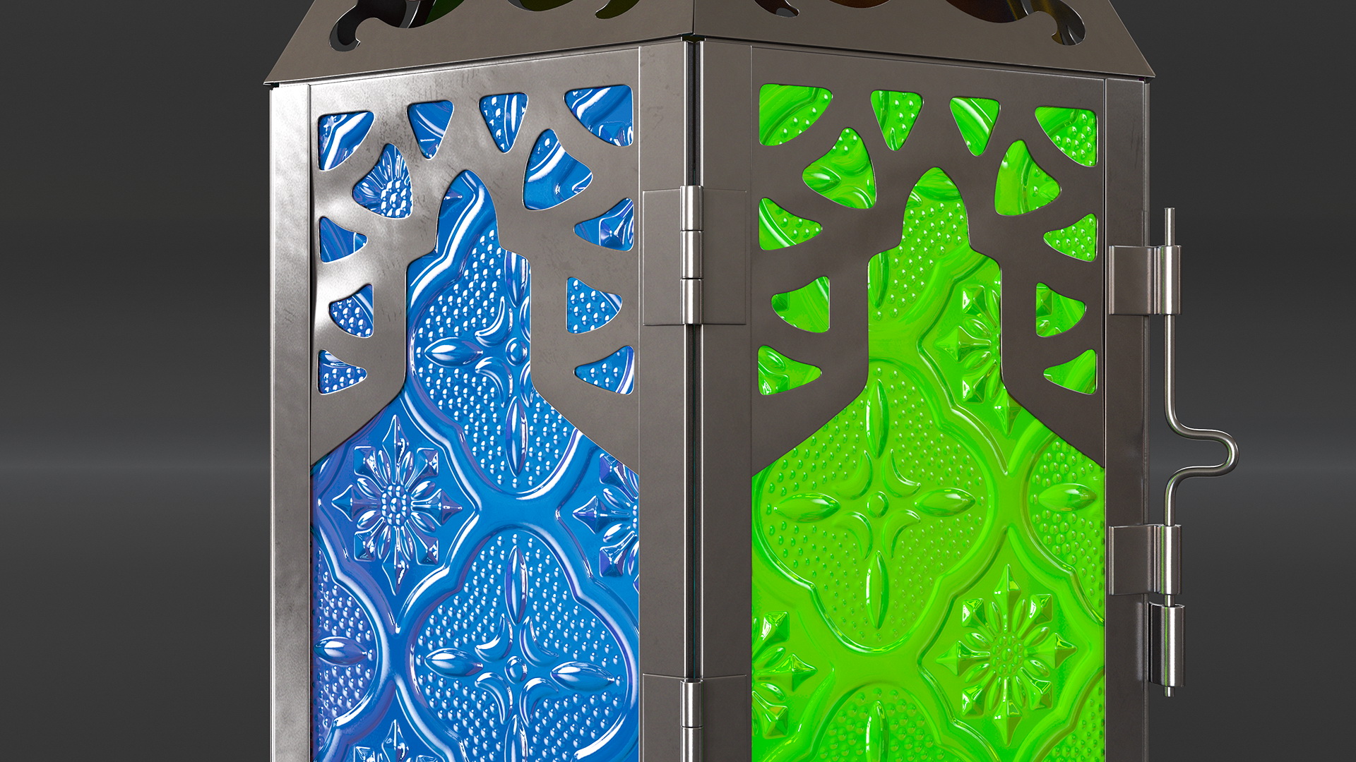 3D Multi-Coloured Moroccan Lantern