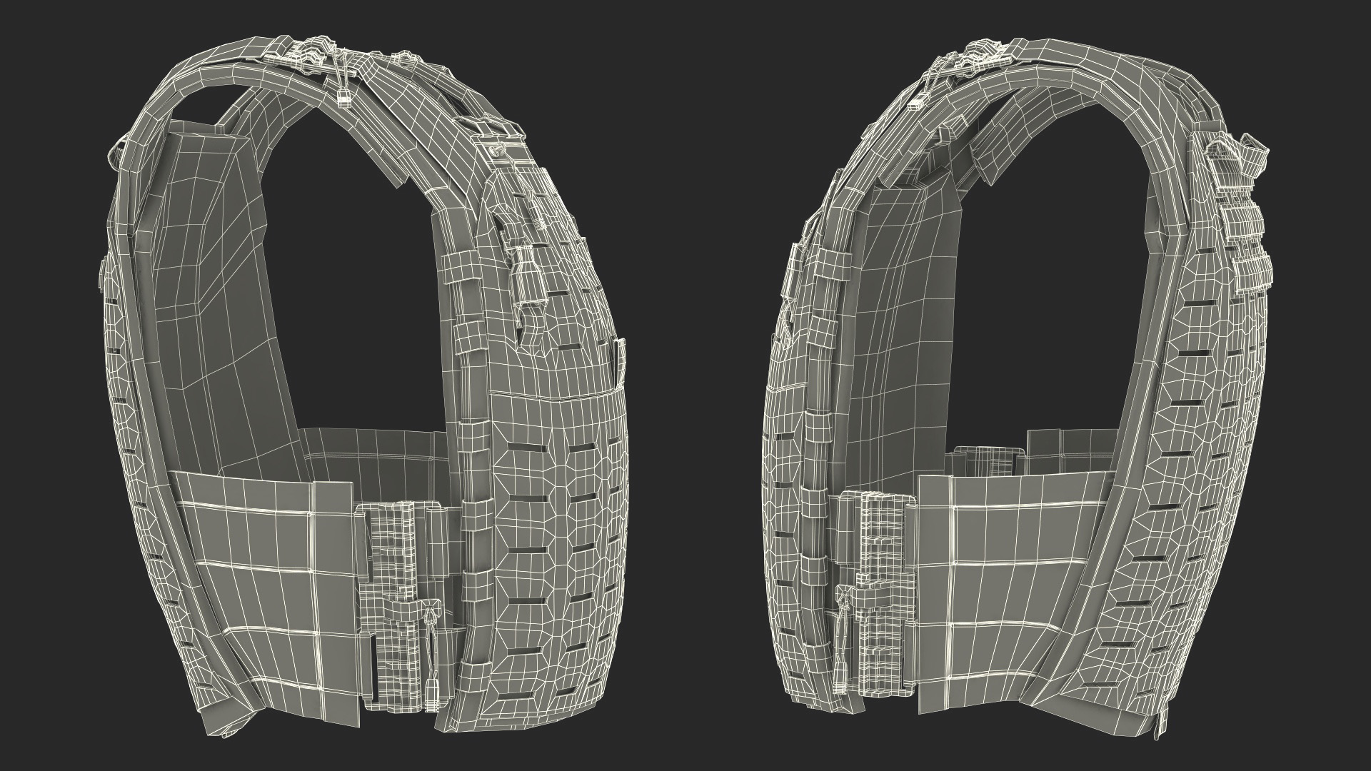 Tactical Body Armor Vest 3D model