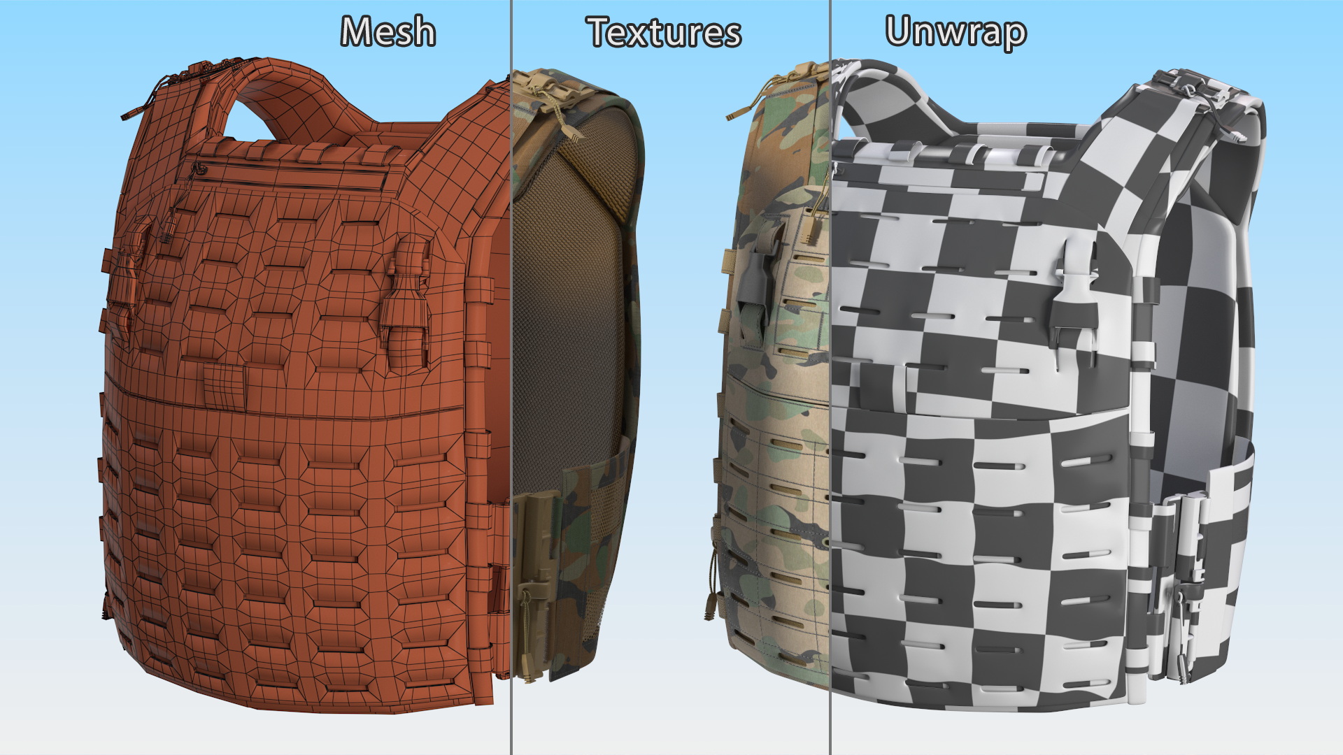 Tactical Body Armor Vest 3D model