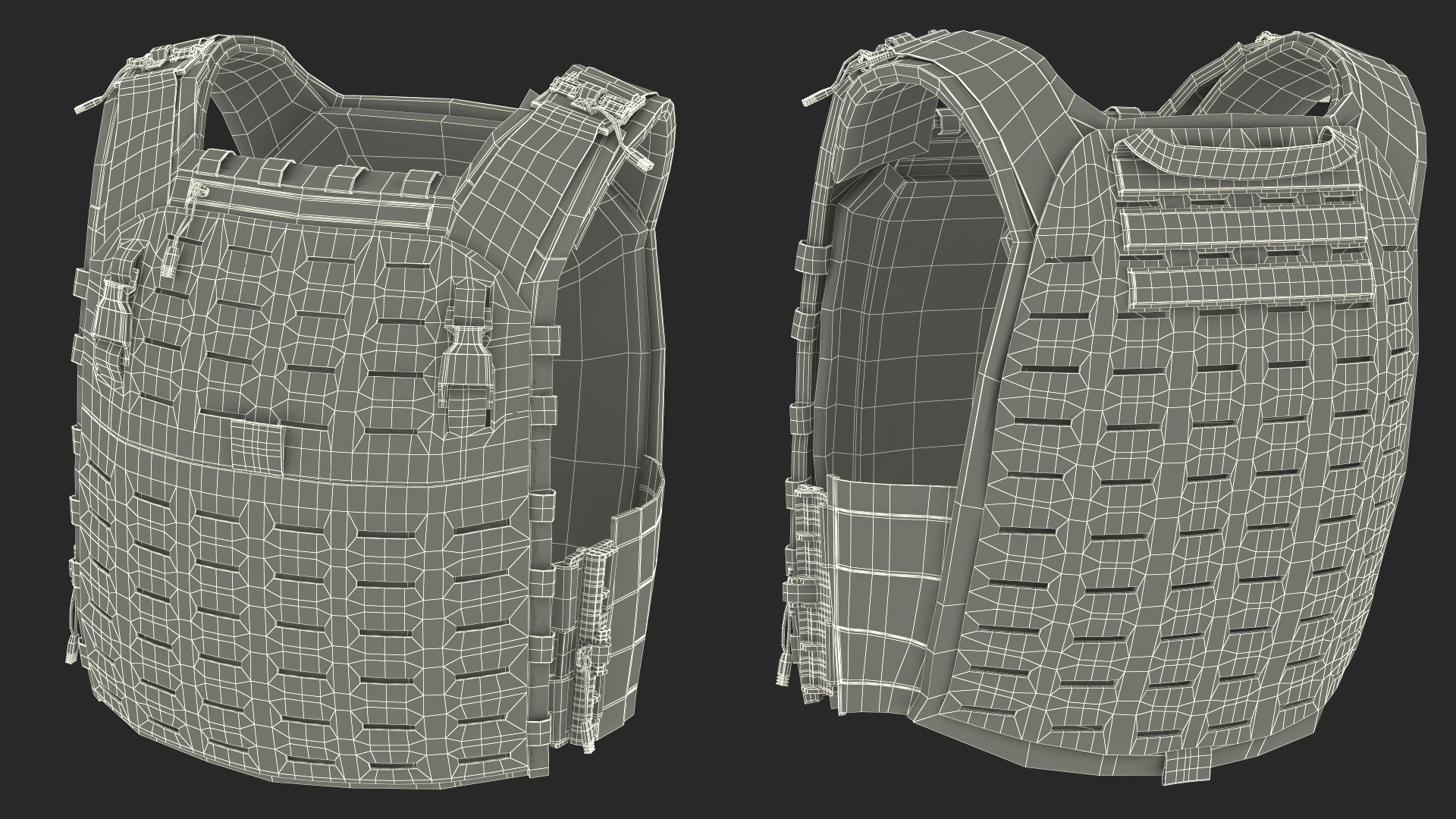 Tactical Body Armor Vest 3D model