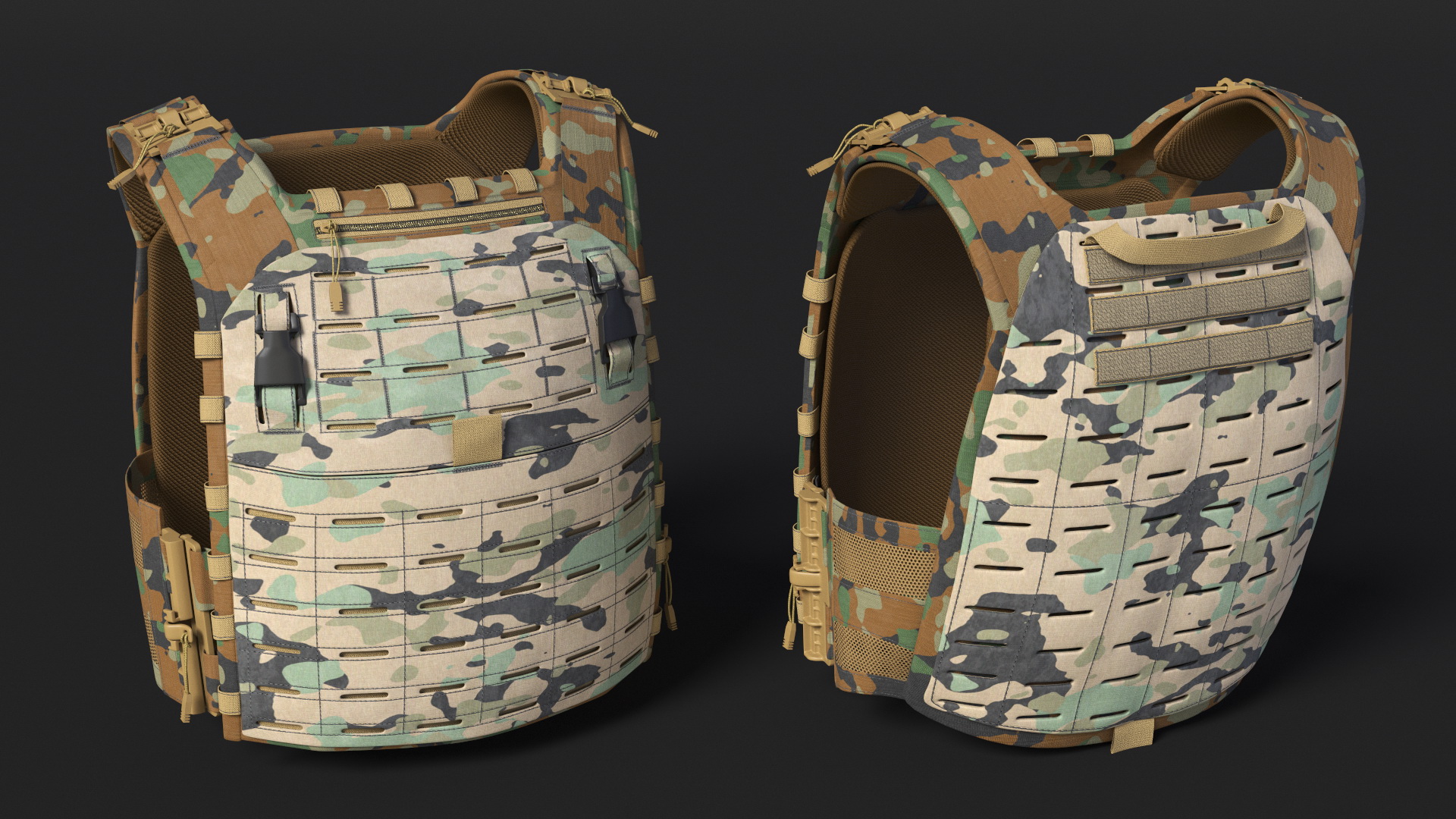 Tactical Body Armor Vest 3D model