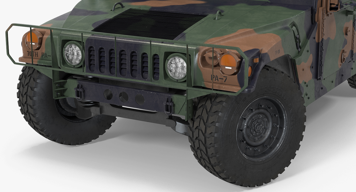 Humvee M1151 Enhanced Armament Carrier Simple Interior Camo 3D model