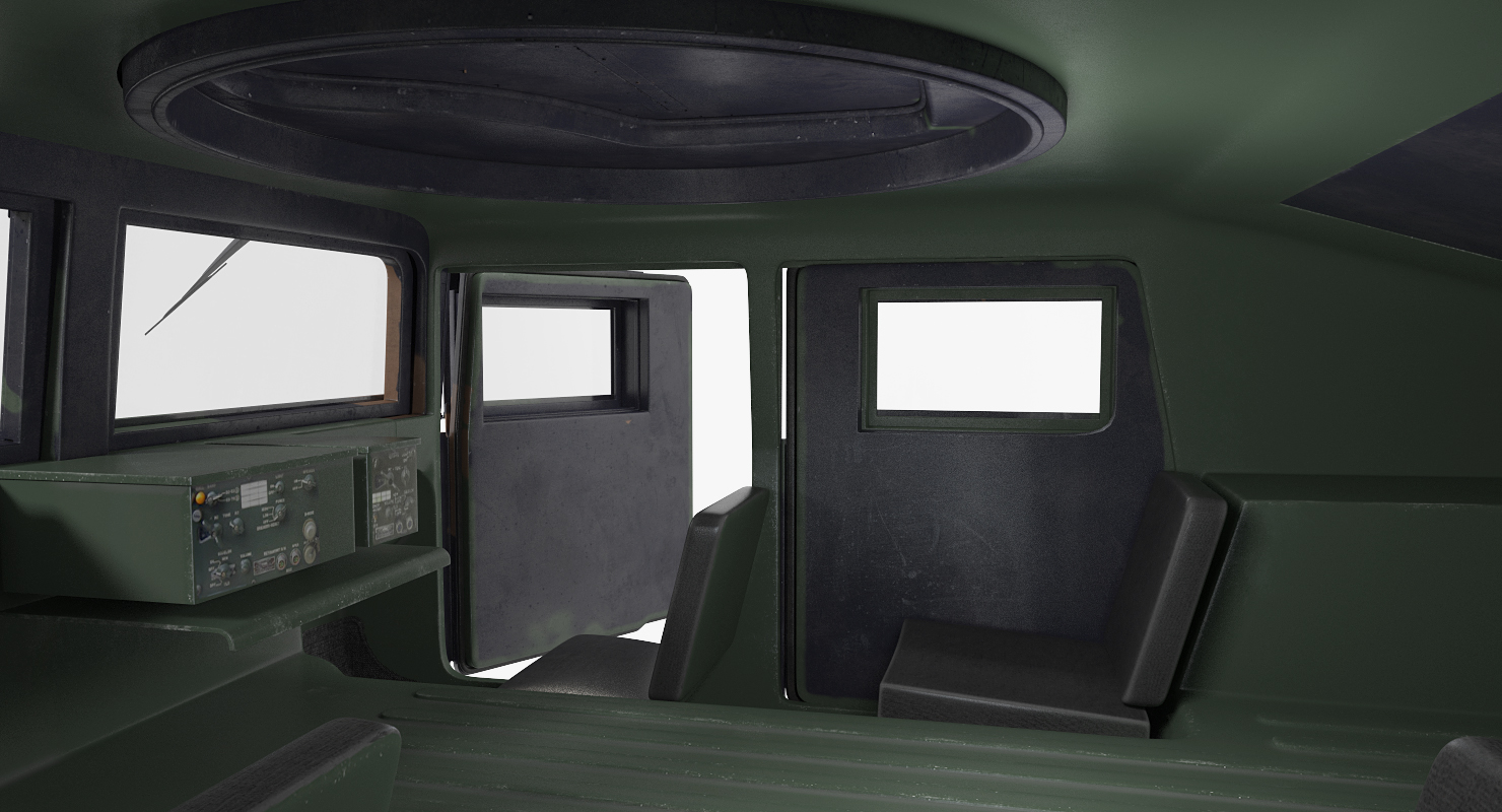 Humvee M1151 Enhanced Armament Carrier Simple Interior Camo 3D model