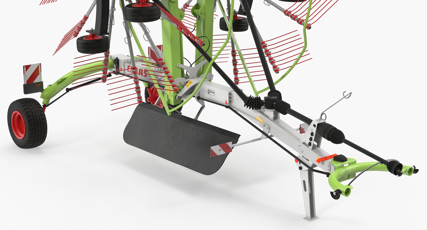 3D Twin Rotor Hay Rake Claas Liner 2700 Rigged model