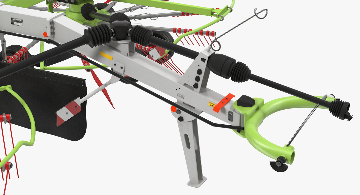 3D Twin Rotor Hay Rake Claas Liner 2700 Rigged model