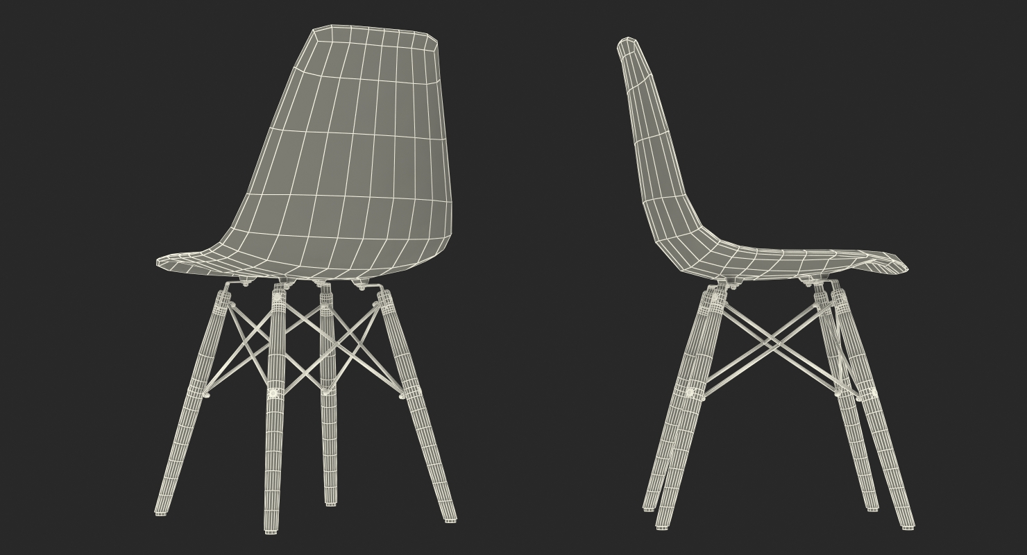 Eames Style Modern Chair 3D model