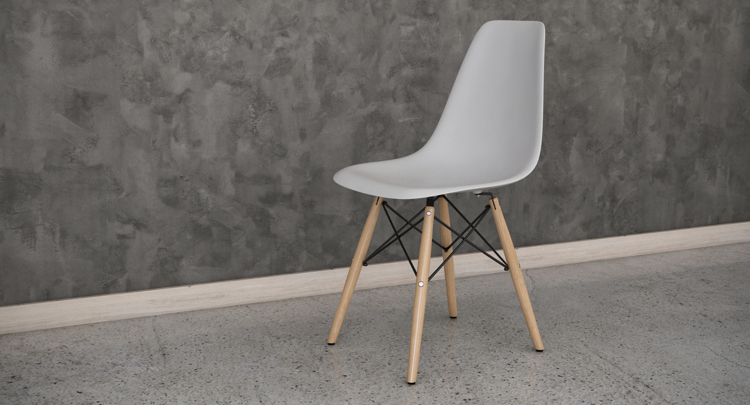 Eames Style Modern Chair 3D model