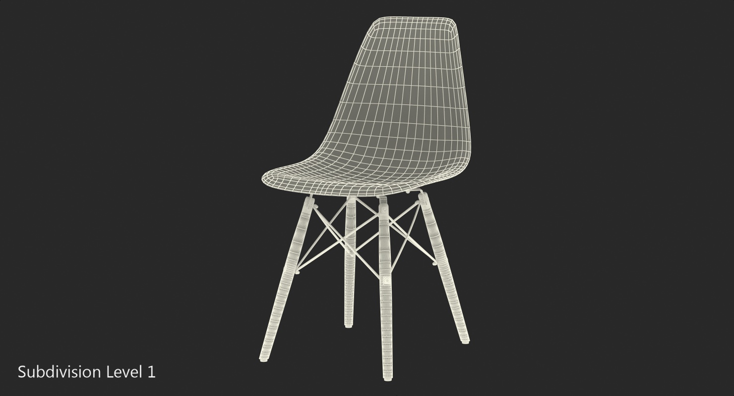 Eames Style Modern Chair 3D model