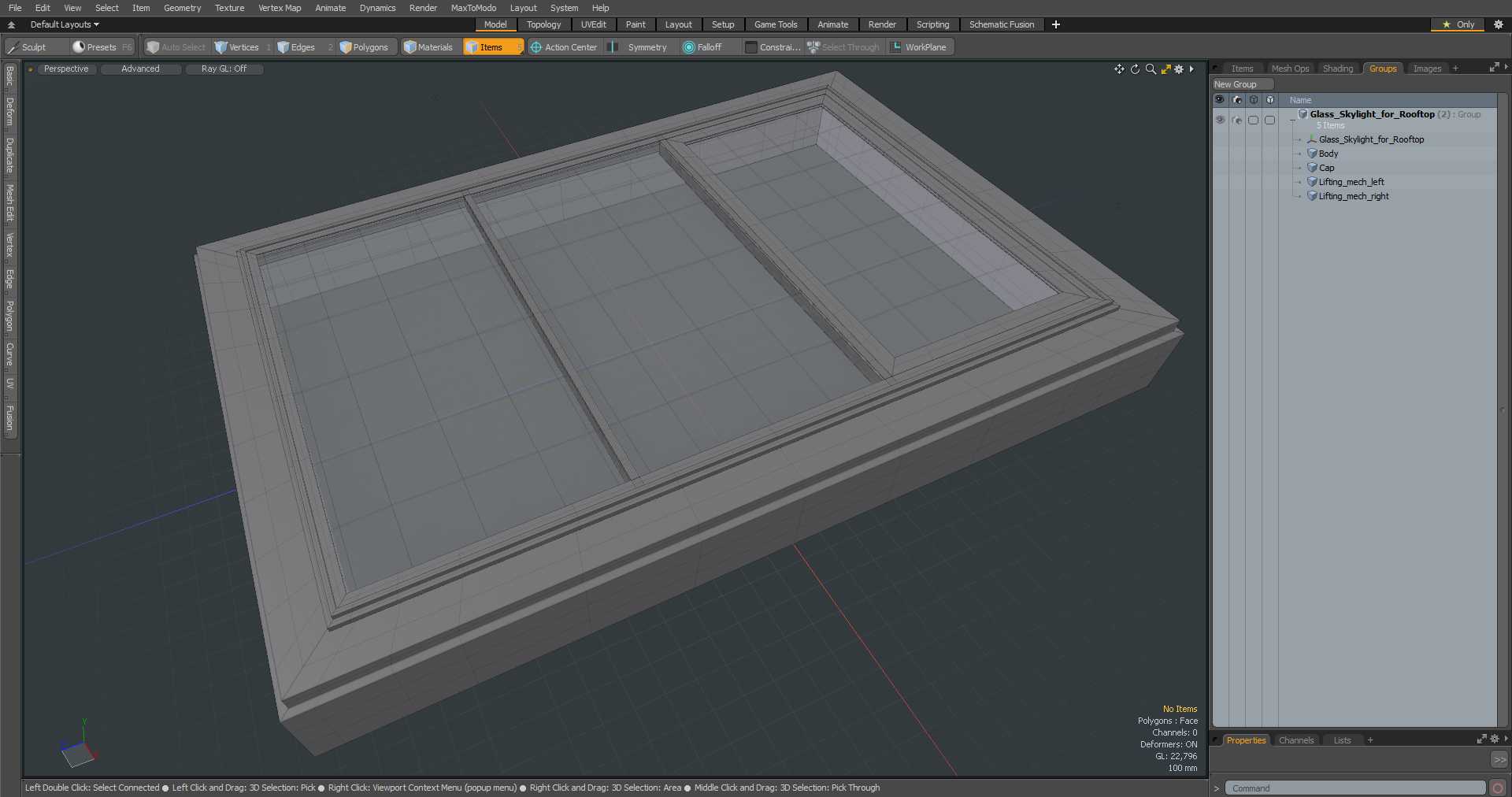 3D Glass Skylight for Rooftop