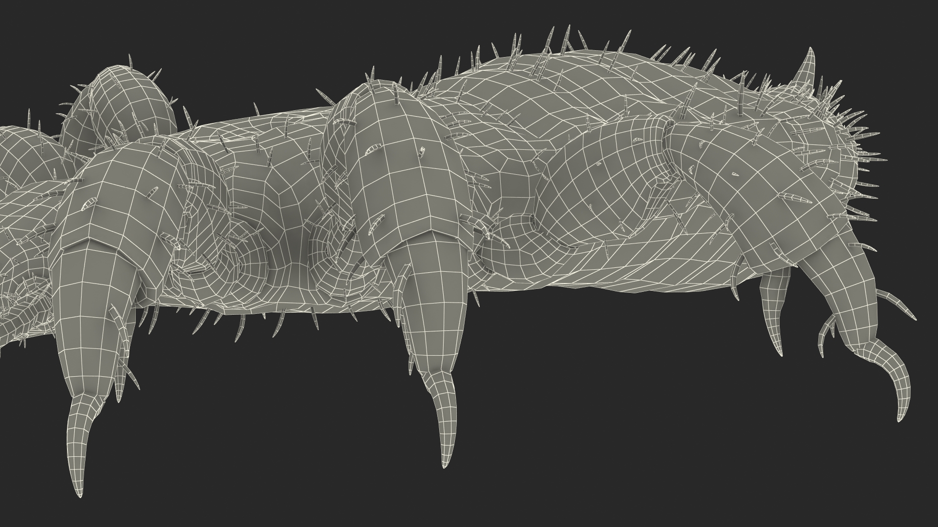 Phthiraptera with Blood Hiding Pose SSS 3D model