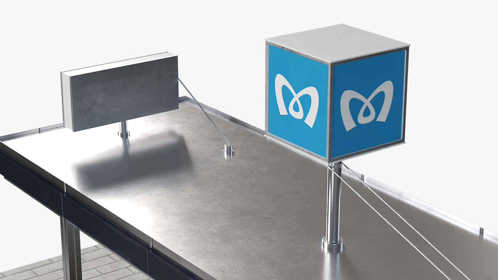 3D Modern Tokyo Subway Entrance model
