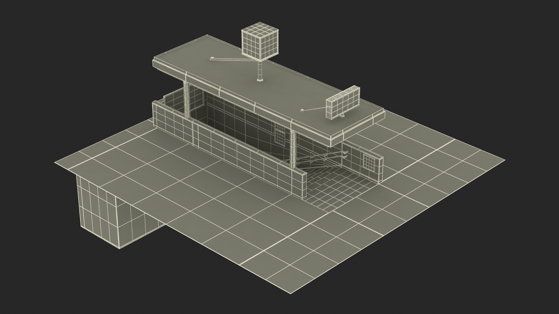 3D Modern Tokyo Subway Entrance model