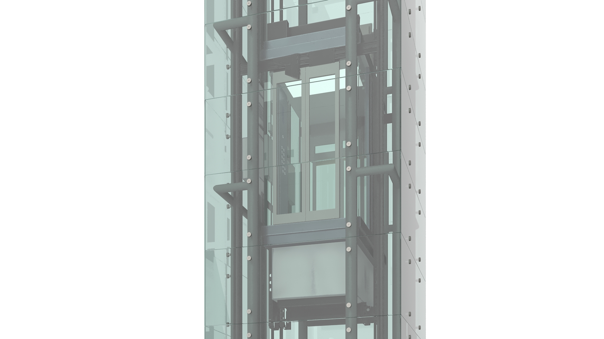 3D Glass Elevator Chrome