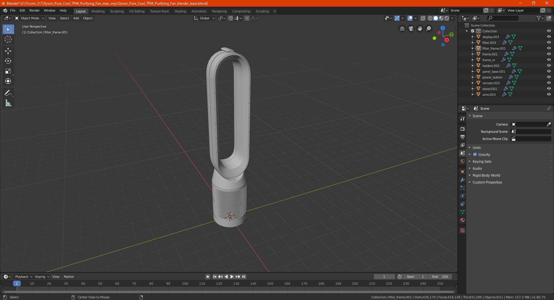 Dyson Pure Cool TP04 Purifying Fan 3D model