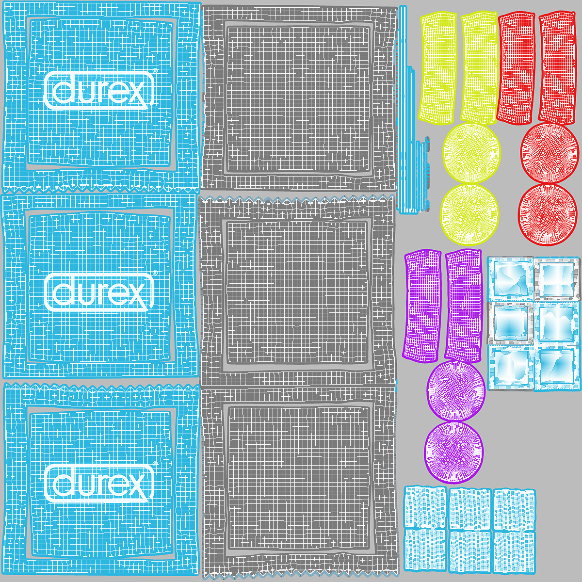 Condom Durex 3 Pack 3D model