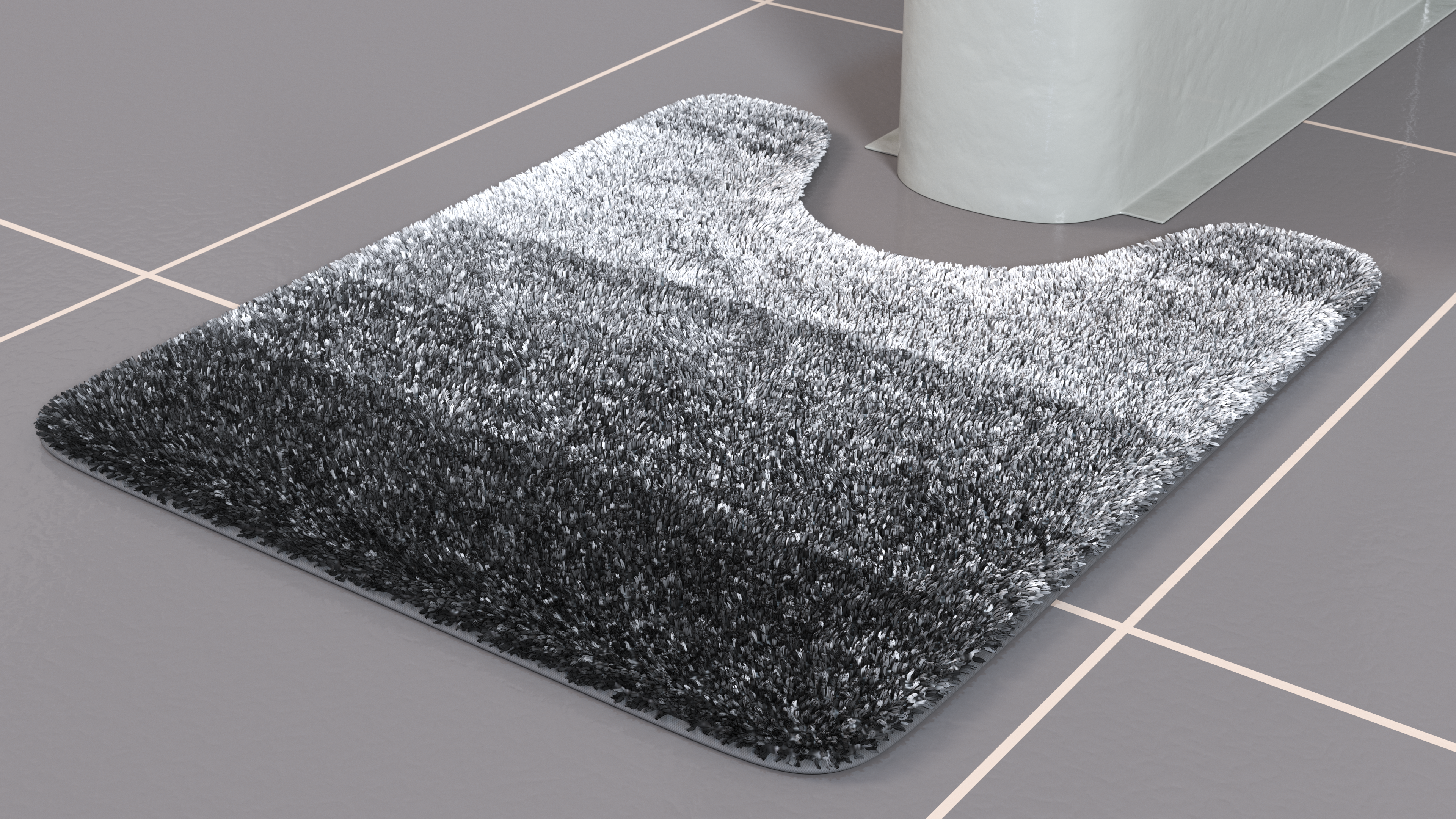 Bathroom Contour Rug Fur, view 6