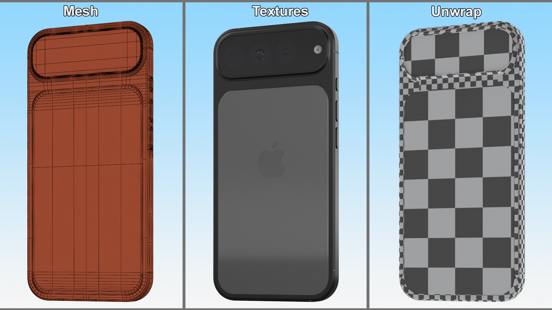 3D iPhone 17 Concept Black model