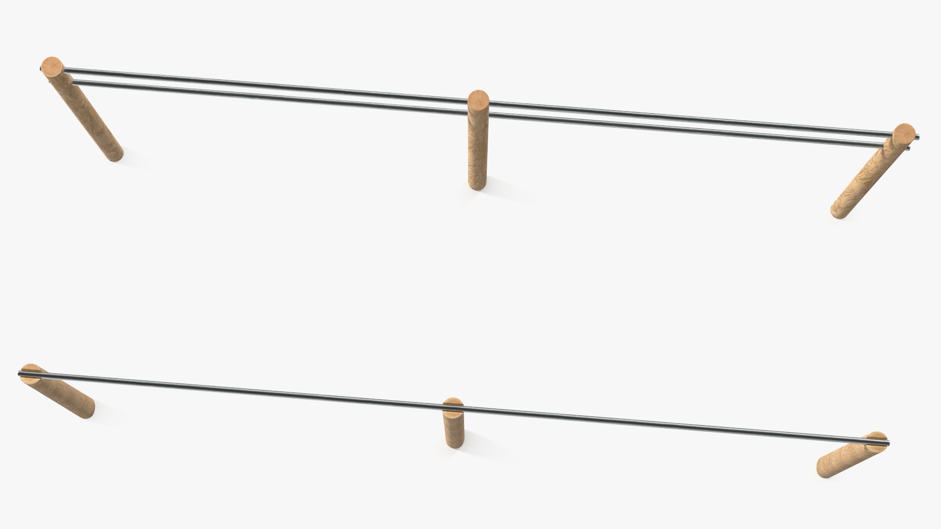 3D Outdoor Wooden Sports Crossbars