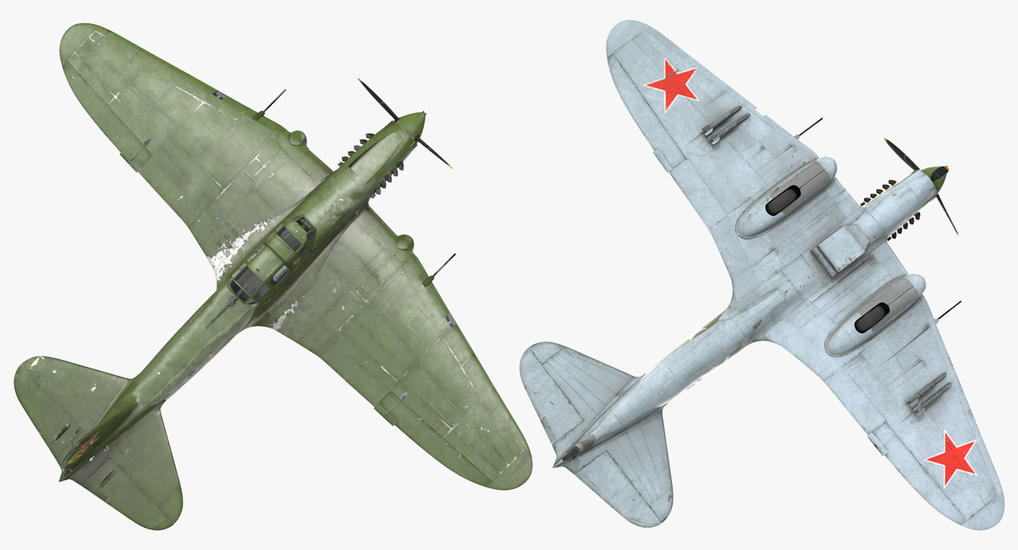 3D Ilyushin Il 2 WWII Soviet Attack Aircraft