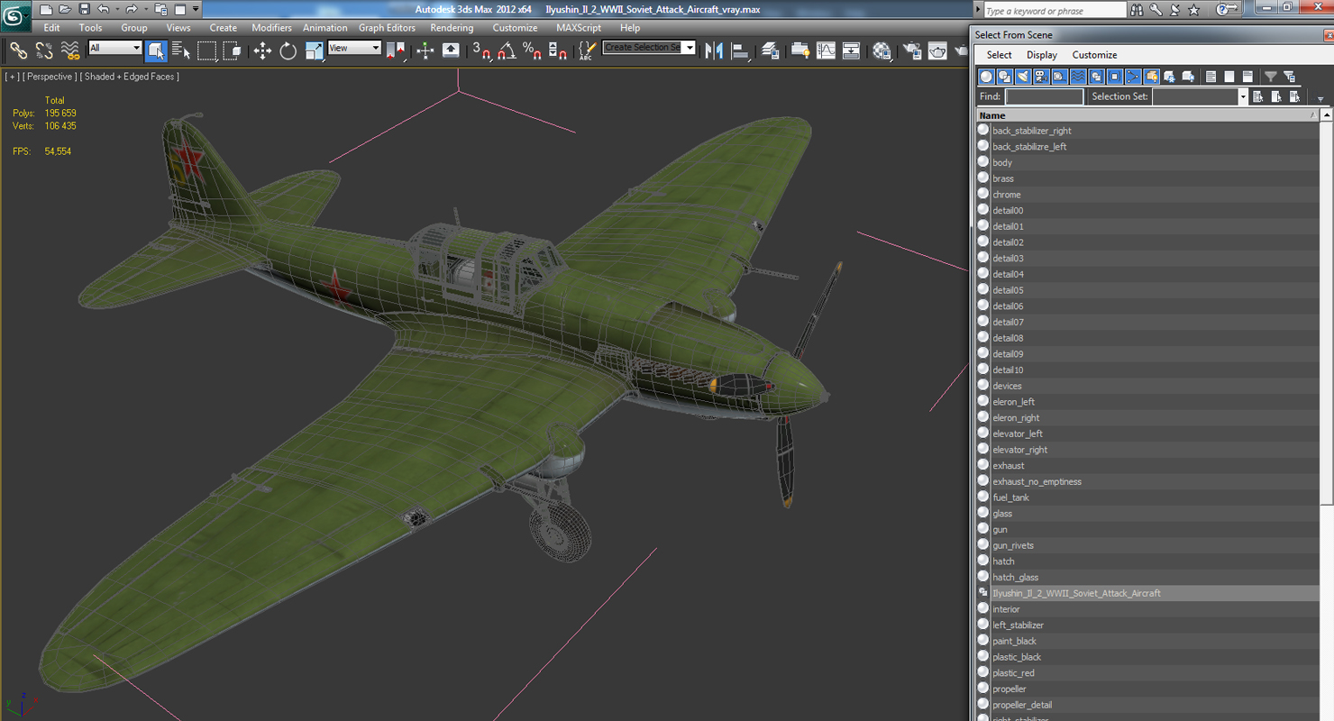 3D Ilyushin Il 2 WWII Soviet Attack Aircraft