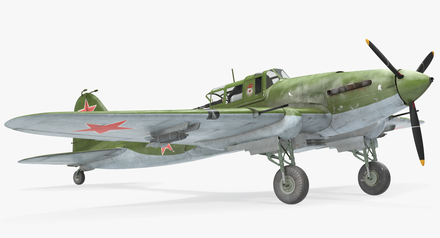 3D Ilyushin Il 2 WWII Soviet Attack Aircraft