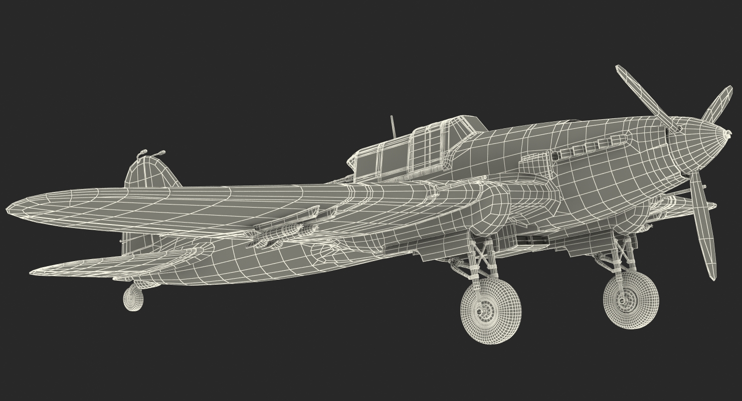 3D Ilyushin Il 2 WWII Soviet Attack Aircraft