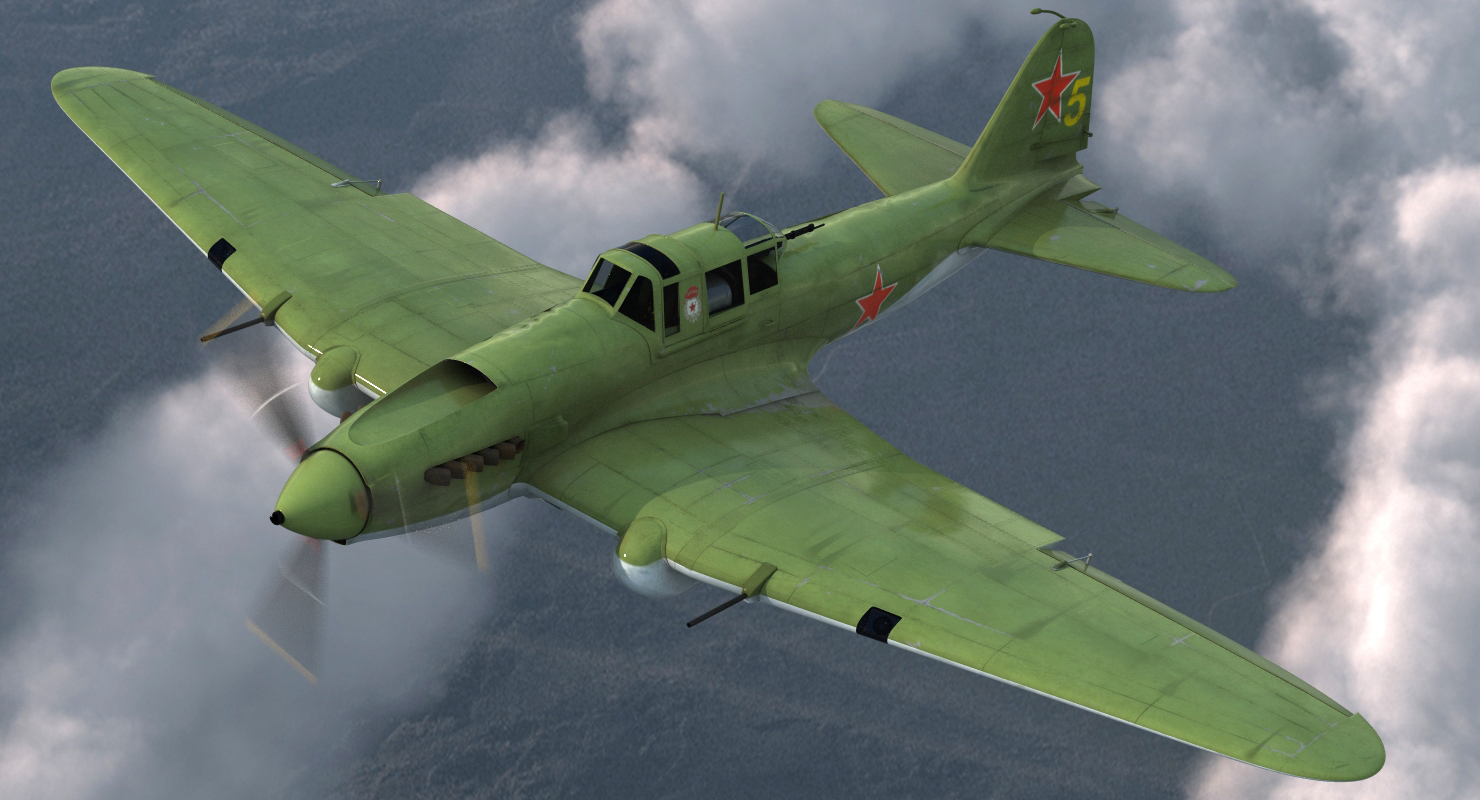 3D Ilyushin Il 2 WWII Soviet Attack Aircraft