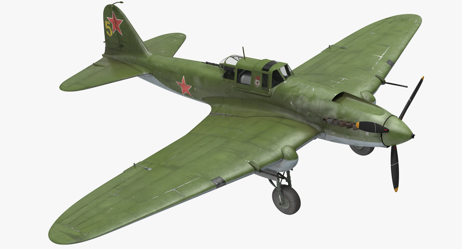 3D Ilyushin Il 2 WWII Soviet Attack Aircraft