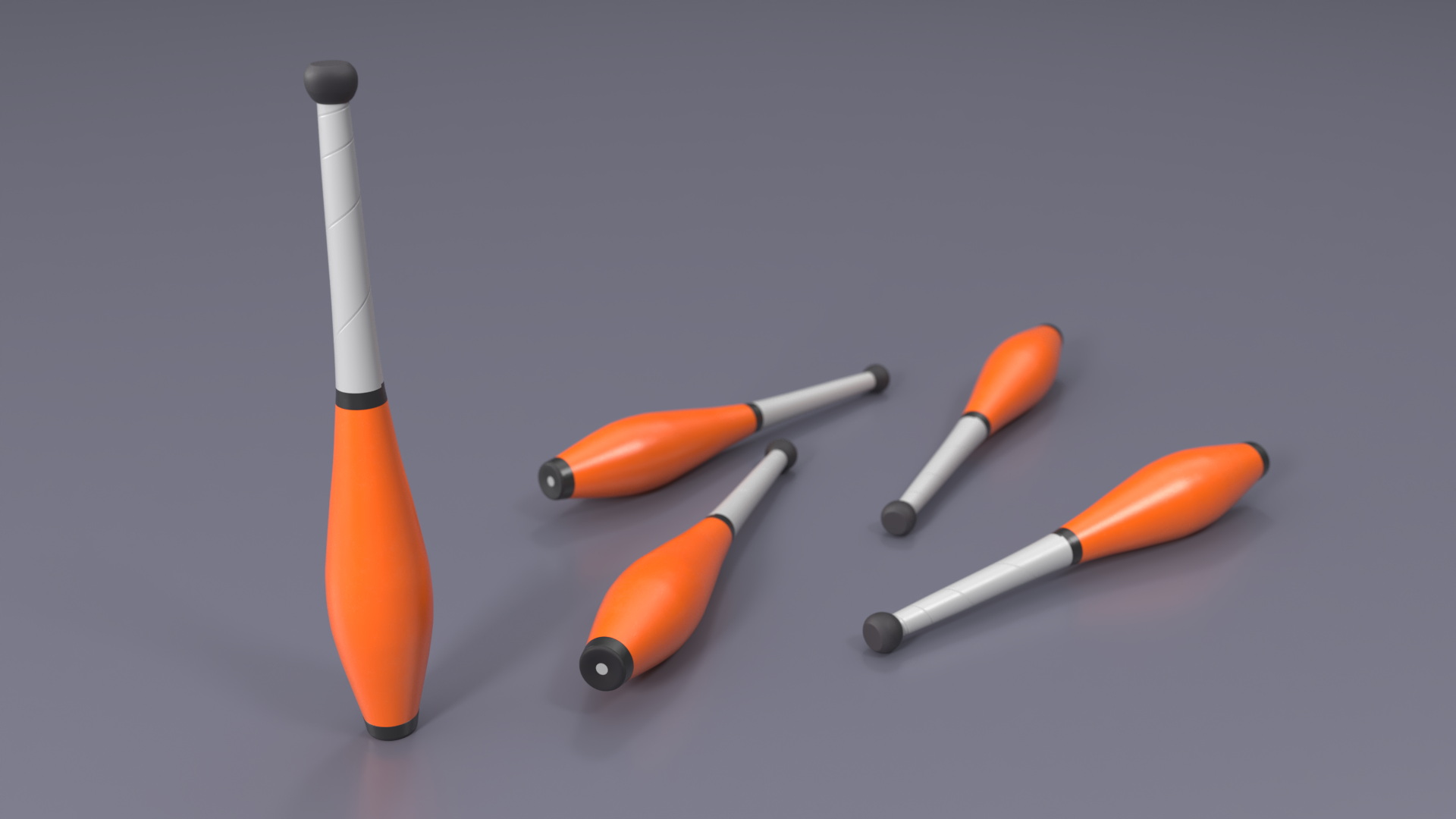 Juggling Quille Orange 3D
