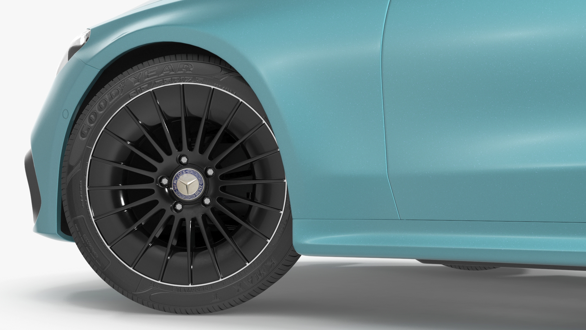 3D Next Gen Mercedes E-Class 2023 Blue Rigged for Maya