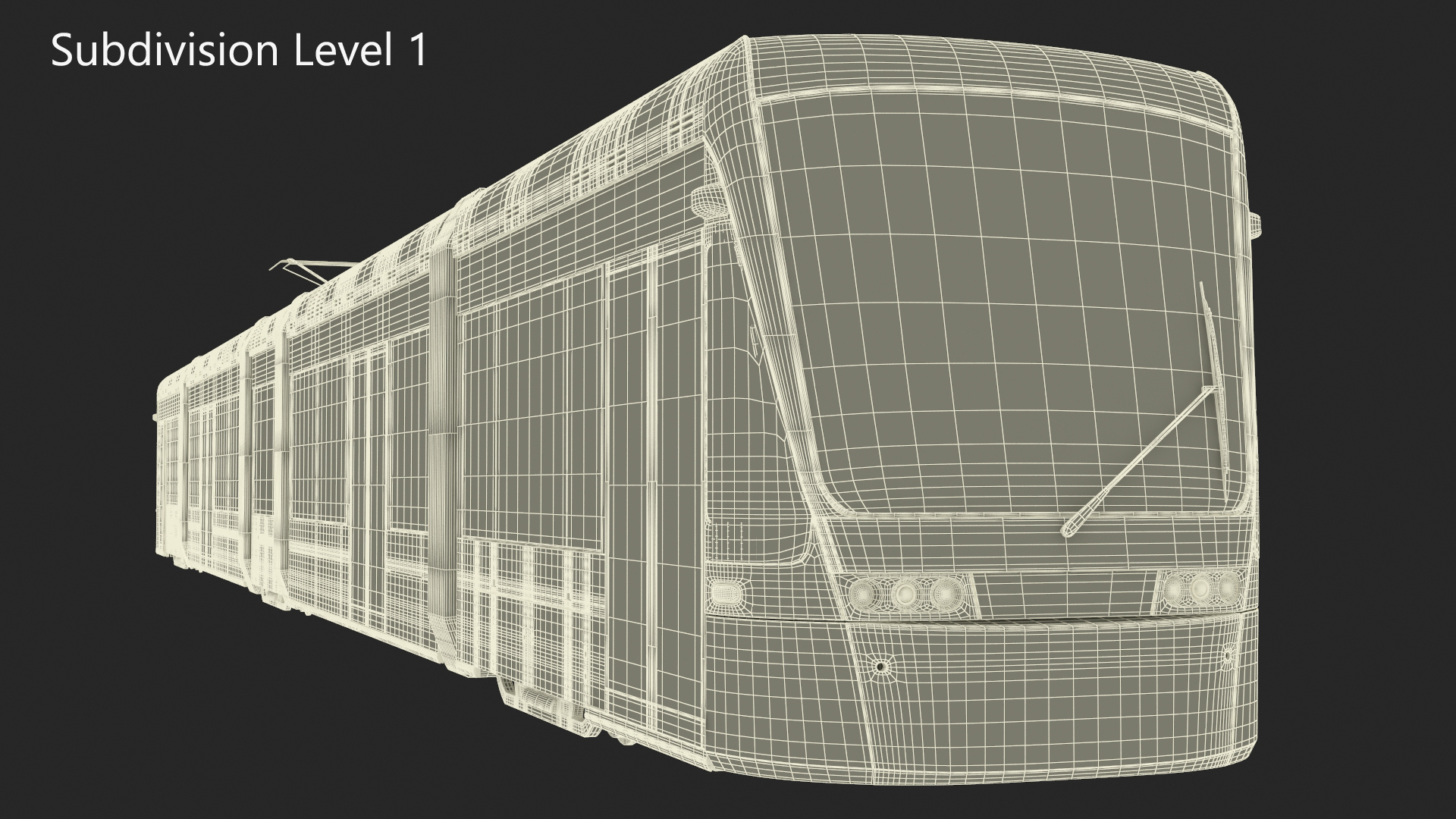 3D model Urban Tram Gray
